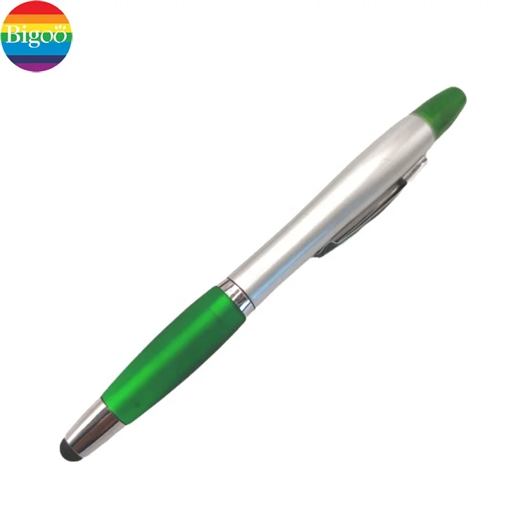 Customized new 3 in 1 multifunctional ballpoint pen with highlighter stylus ball point pen