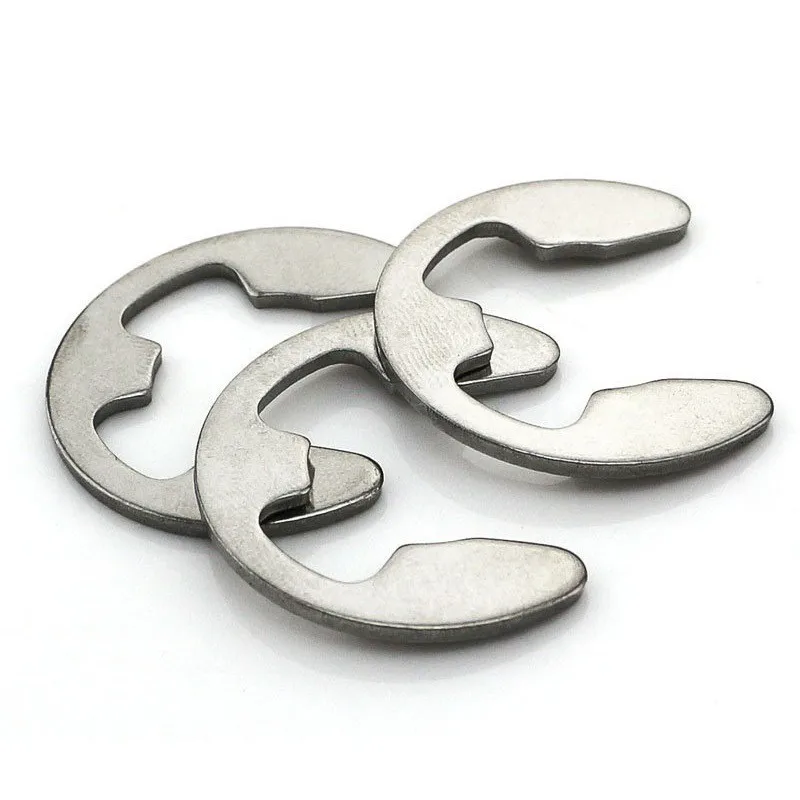 China Manufacturer Top Quality Stainless Steel Retaining External E Retainer Ring Split Washer For Shaft Fastener