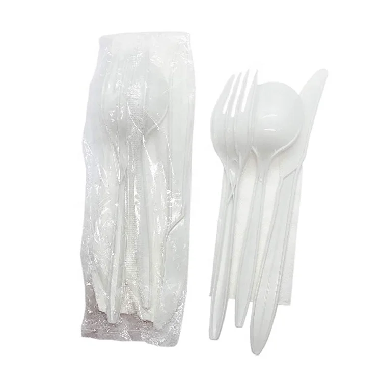 Biodegradables Take Away Plastic  PP PS Knife Fork Spoon Chopsticks Set Disposable Forks and Spoons