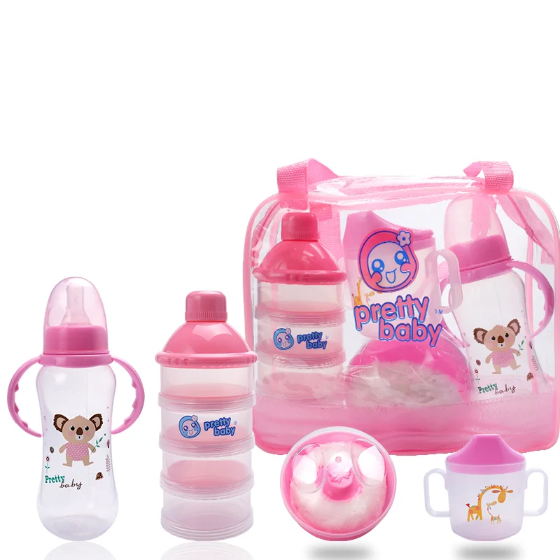 New Born Baby Bottle Set Baby Bottle Milk Powder Box And Cup Set Baby bottle gift set