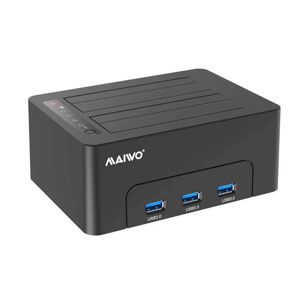 Док-станция для жесткого диска MAIWO dual bay usb clone, Дубликатор жесткого диска sata с USB-концентратором