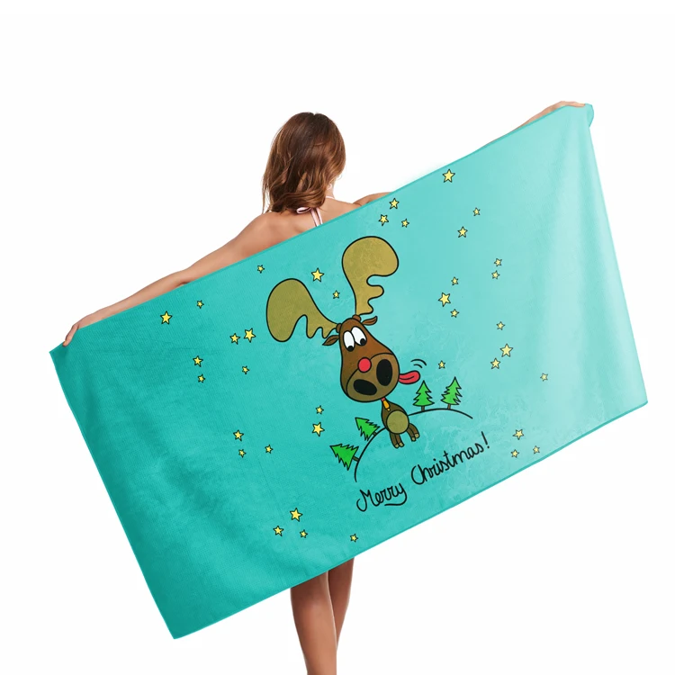 
Microfiber Beach Towel Water Absorption Quick Dry Travel Sport Customized Logo For Out Beach Towel 