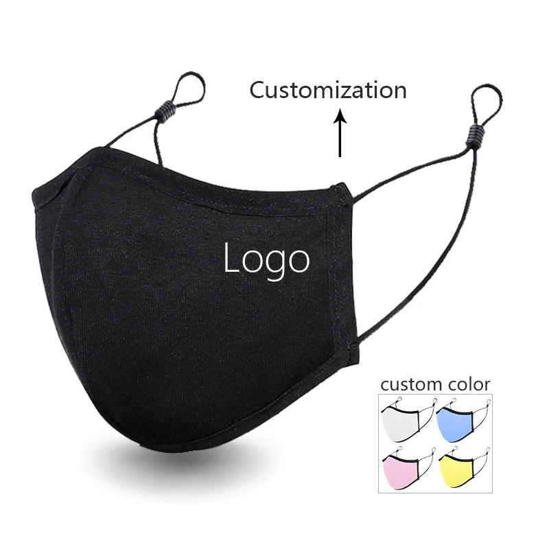 
OEKO Certify Silver Ion Cotton Maskes Custom Logo Wahsable Reusable Face Maskes 