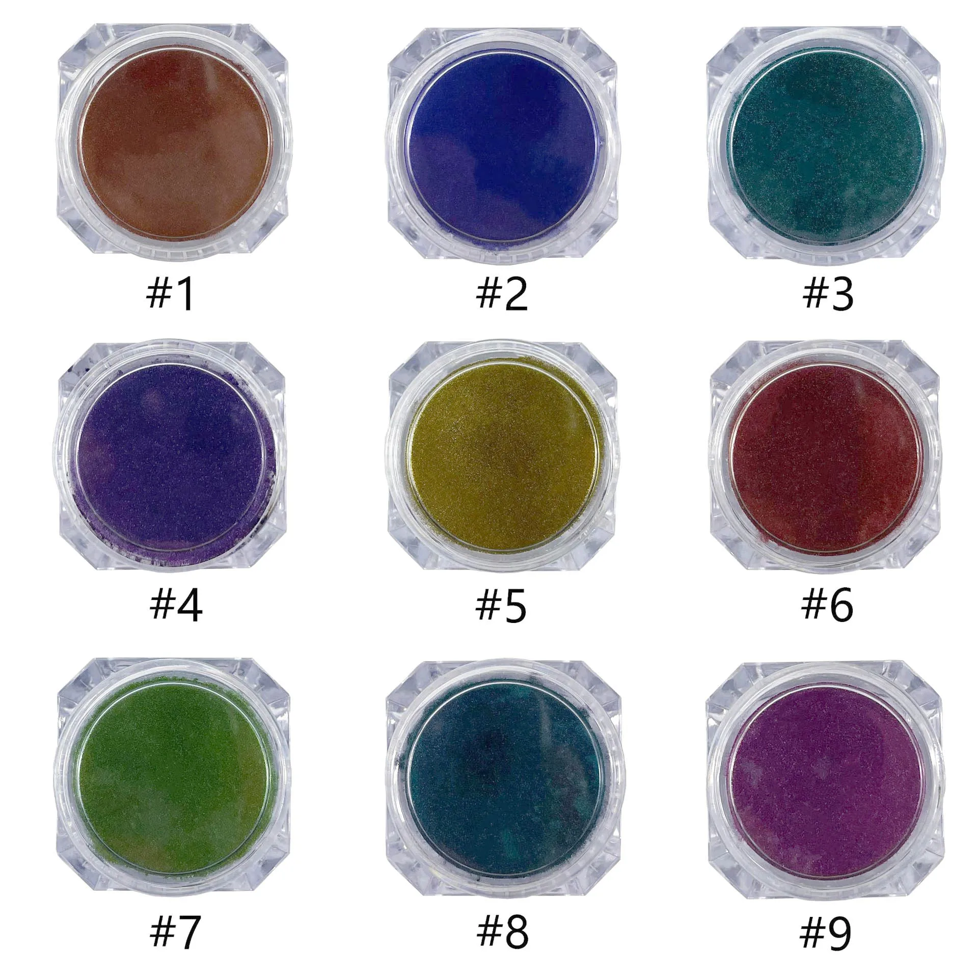 Private Label Cosmetic Grade Chrome Chameleon Eyeshadow Pigment Loose Duochrome Eye Makeup Powder Versatile Skin Featuring Metal