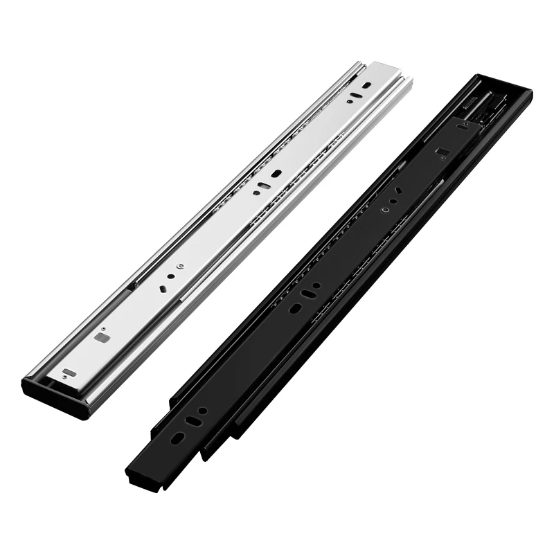 Hot Sale Cold-Rolled Steel Full Extension Side Mounting Soft Closing Ball Bearing Slide drawer slide rail