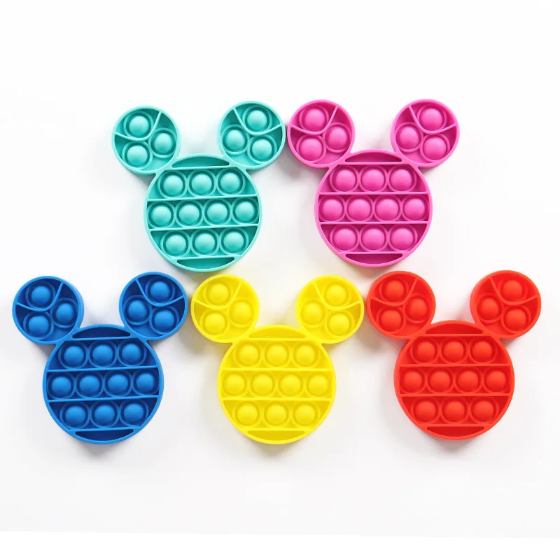 
2021New Design Pink Popping It Fidget Toys Set Stress Kids The Clever Games Silicone Push Pop Bubble Squeeze Fidget Sensory Toy 