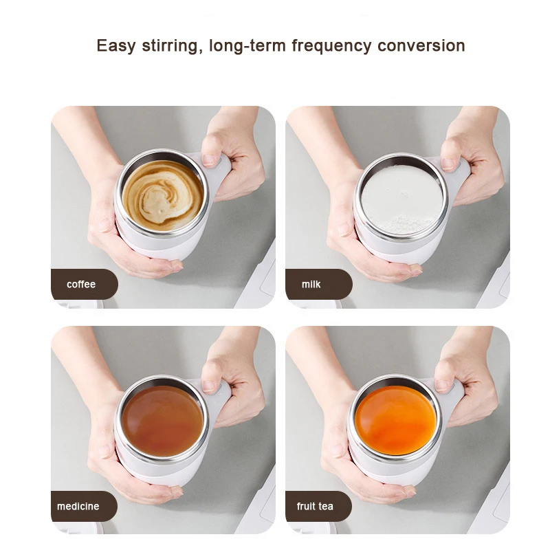 New Automatic Self Stirring Magnetic Mug Creative Stainless Steel Coffee Milk Mixing Cup Blender Lazy Smart Mixer Thermal Cup