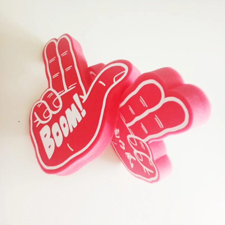 Cheerleading products foam hand promotional customized logo customized sport event fans eva foam cheering hand gloves