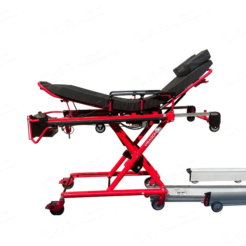 Factory Manufacture Aluminum Alloy Electric Automatic Loading Ambulance Stretcher Patient Transfer Stretcher