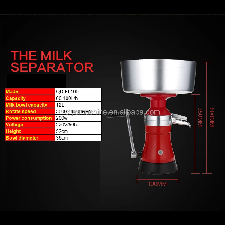 Hot Sale Centrifugal Dairy Cream Milk Separator Milk Cream Separator