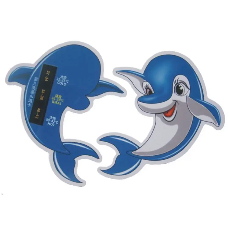 MM-TC016 Latest Temperature Change Sticker Cartoon Forehead lcd Plastic Strip Thermometer for Baby