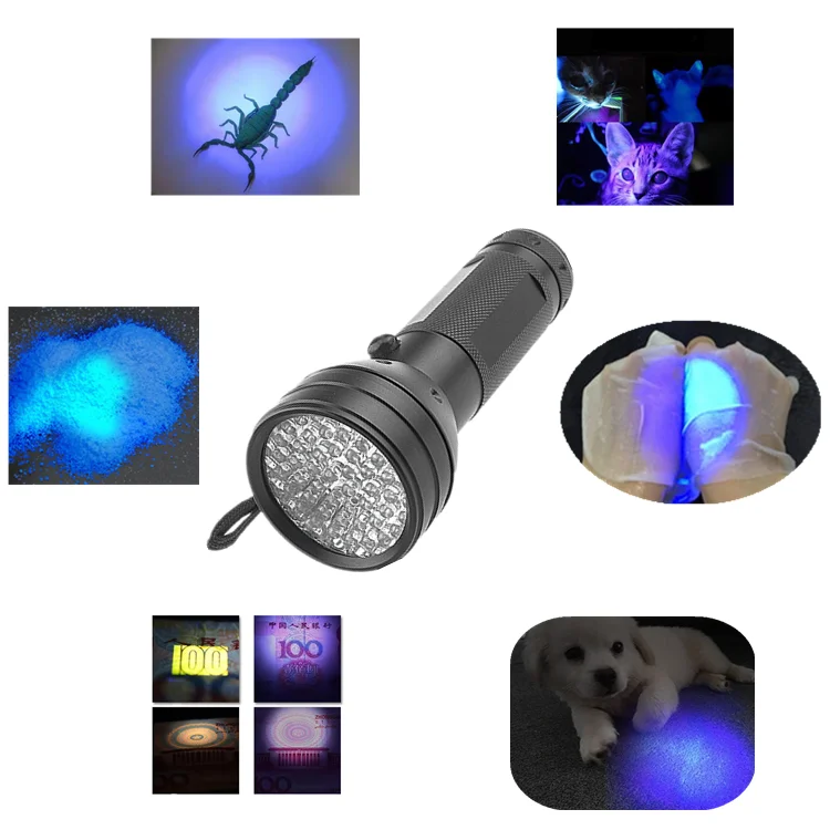 Free Laser Logo 395nm/365nm uv Blacklight Led Lights Linterna Amber & Jade Detection Ultraviolet Light ,UV Lamps Led