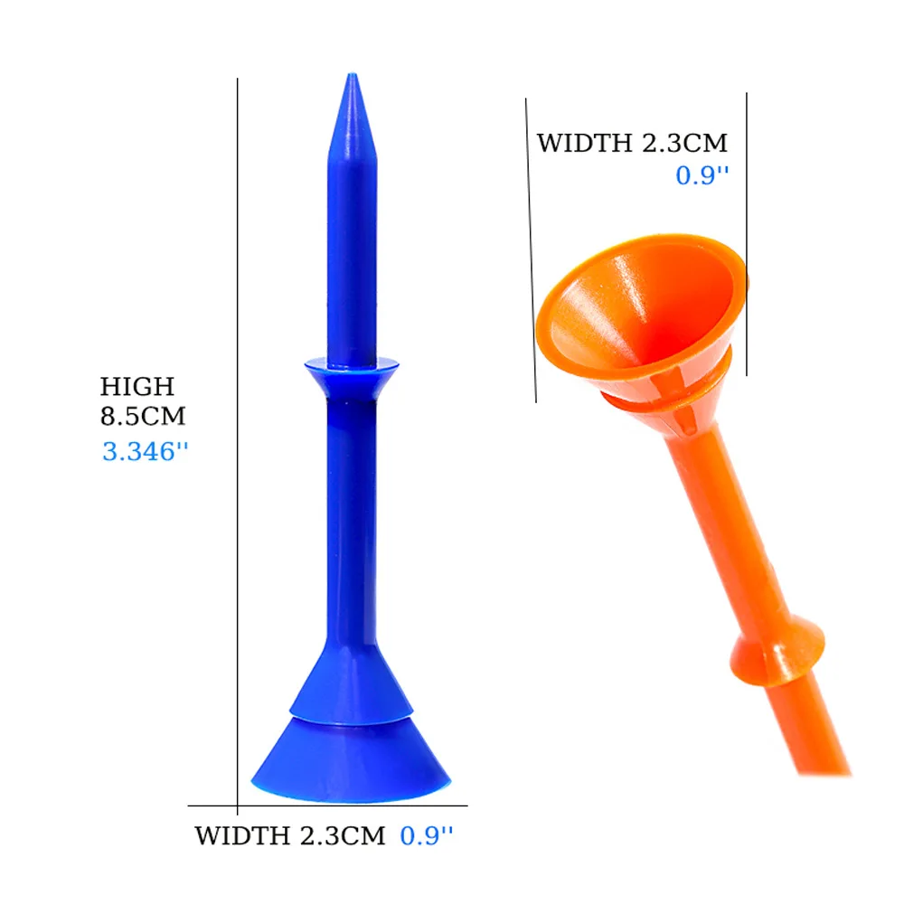 Wholesale Double Layer Plastic Golf Tee  Reduce Friction Large Cup Top for Ball Holder  3 1/4-Inch Stable and Durable Golf Tee