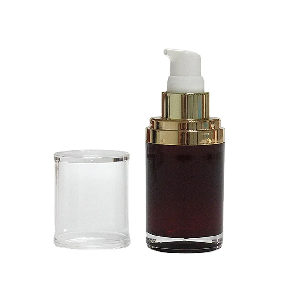 
Wholesale luxury amber skin care cosmetic packaging pet airless bottle 