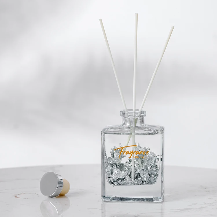 Ceramic reed diffuser aromatherapy essential oil glass reed diffuser bottles with cork packaging