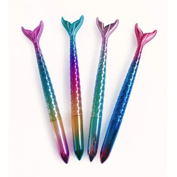 Creative Gradient 0.5mm Ballpoint Pen Kawaii Mermaid Pen Novelty 1mm Gel pen For Kids Gift School Office Stationery Supplies