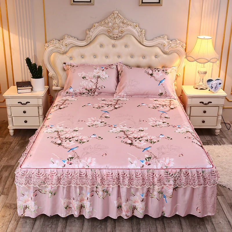 
KAERFU Bed skirt sets, quilted Queen bed skirt,hotel flat bed skirt 