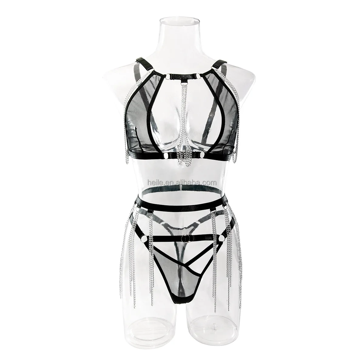 Low Price Sexy lingerie sexy three-point perspective seductive lace suit women nightwear lingerie women sexy