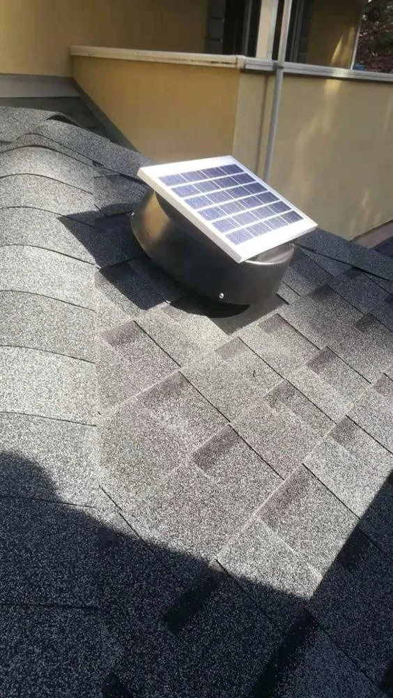 10w solar exhaust fan roof ventilation fan designed brushless DC motor powder coated steel housing