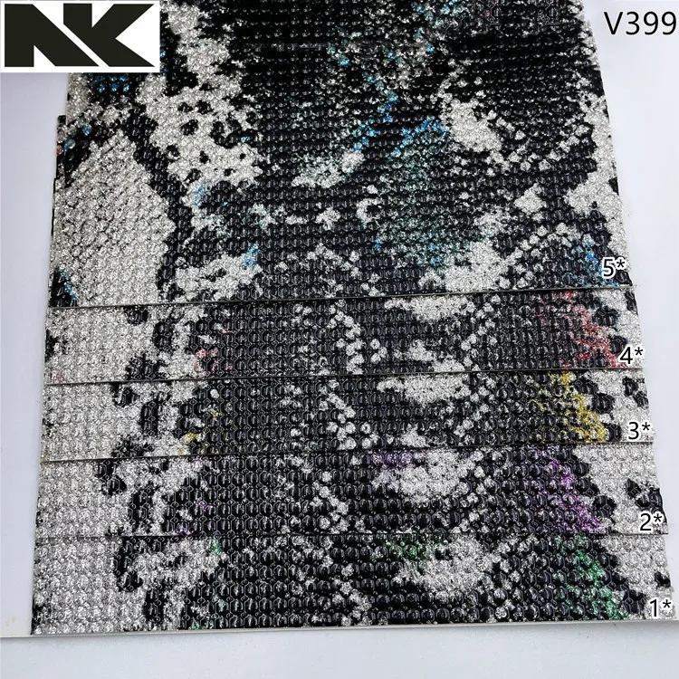 V399 new high gloss polka dot zebra patterned PU synthetic leather for luggage, shoe materials, and belts