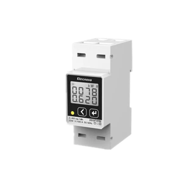 1 Phase Din Rail Install Power Meter Lcd Display Multi Tariff RS485 Energy Meter