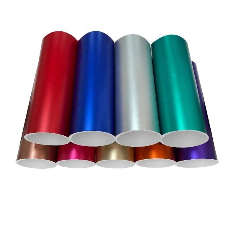 12'*12' PVC Matte Metallic Permanent Adhesive Vinyl Chrome Craft Vinyl Paper Film Vinyl Lettering Adhesive Film for Cutter DIY
