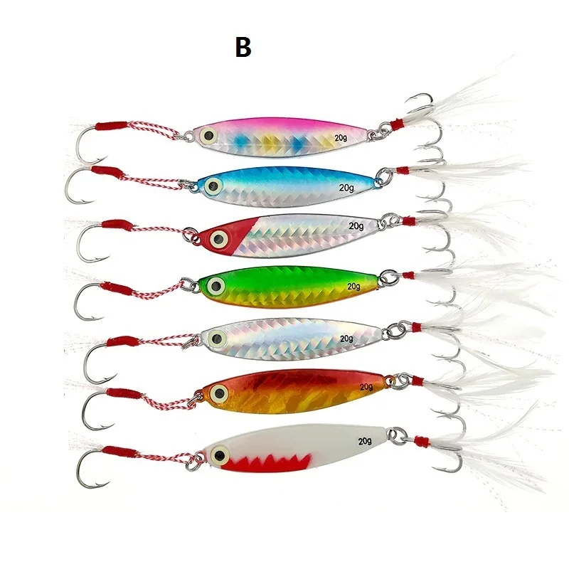 2020 Hot Products10g 15g 20g 30g metal slow jigging lure saltwater with lead fishing lure