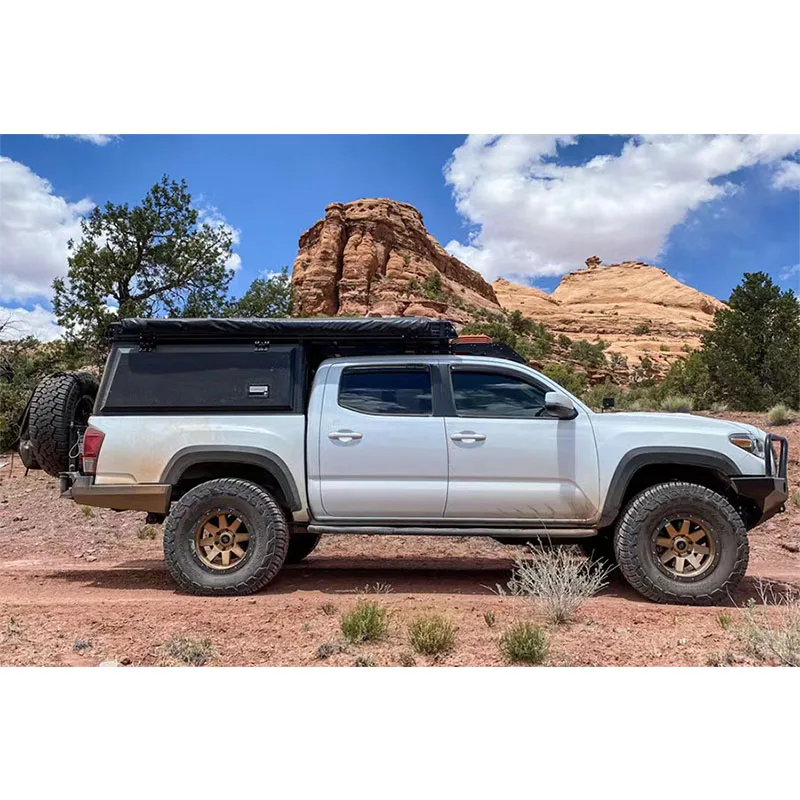 Custom Lightweight Aluminum 4X4 Pickup Truck Bed Pop Up Camping Tent Topper Canopy Shell Camper