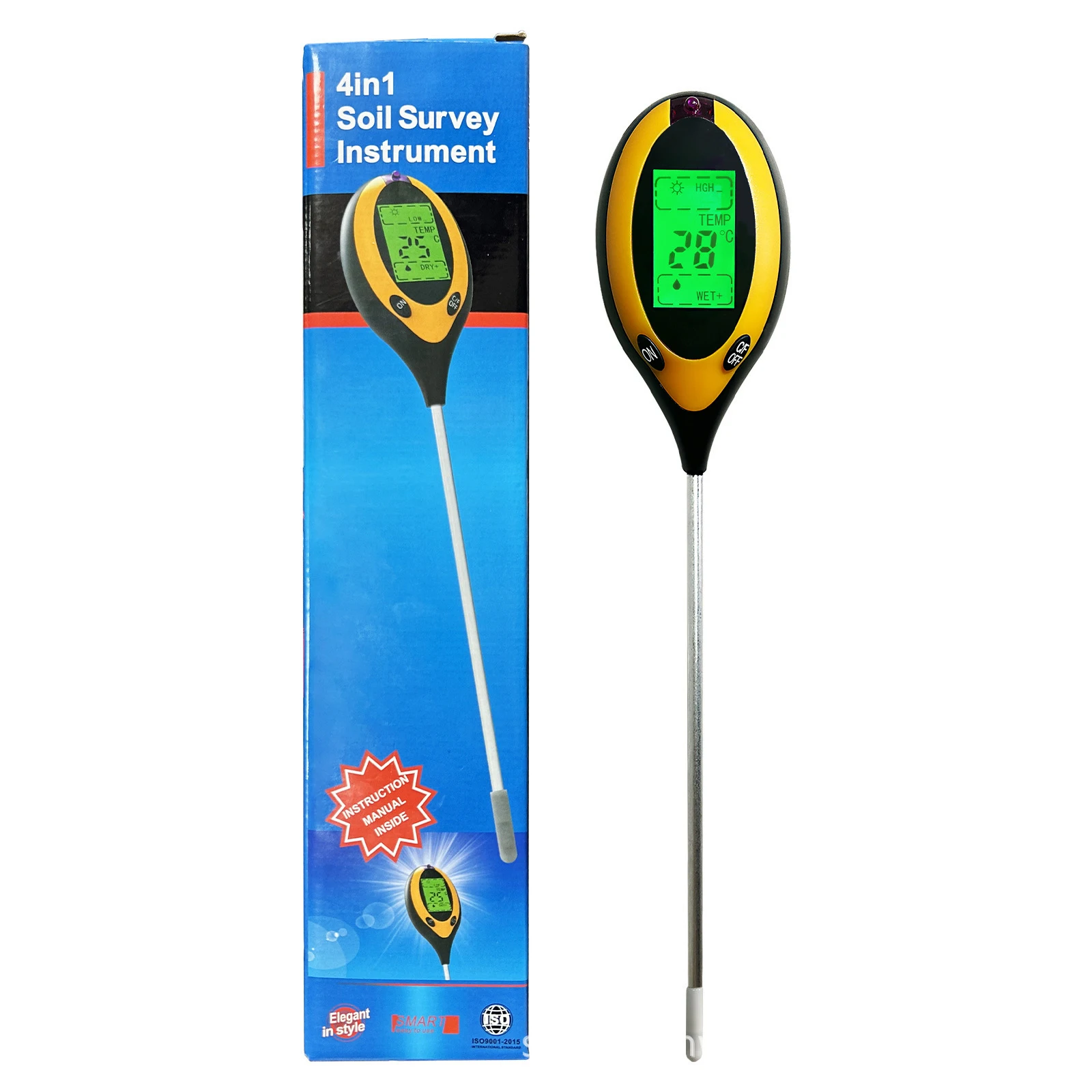 digital plant temperature soil moisture sensor 70 mm with digital display cute speedy ph moisture light content tester