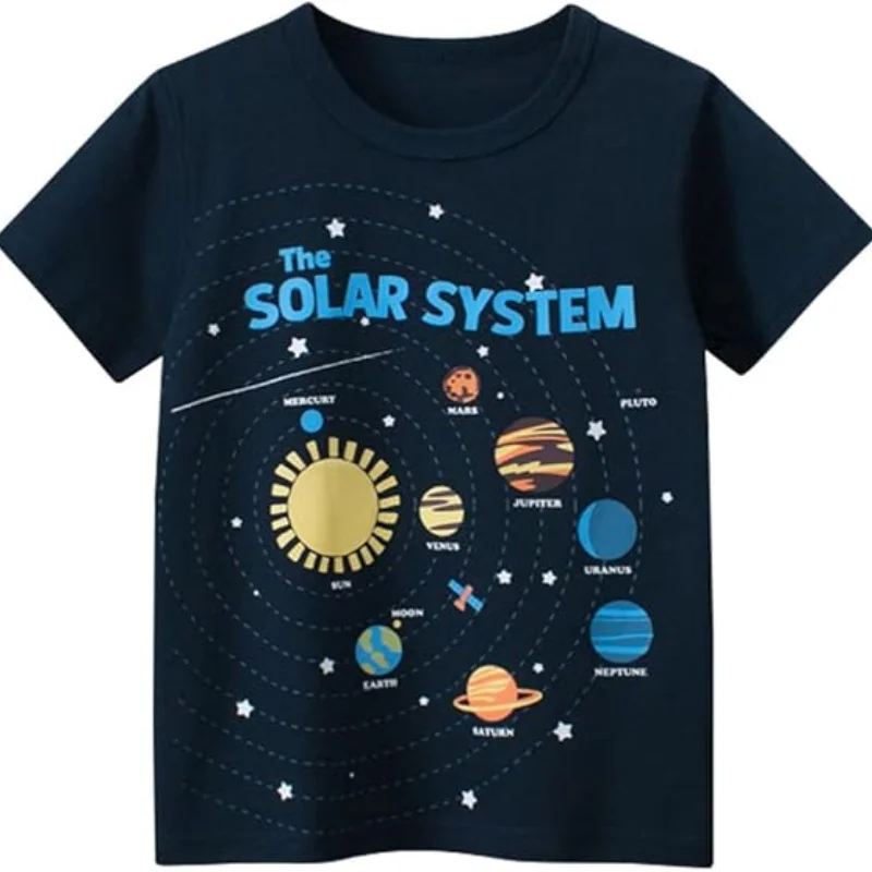 Toddler Boy Knitted Cotton Tee Shirt Custom Applique Boutique Clothes Summer Kids Boy Clothing Shirt in low price direct factory