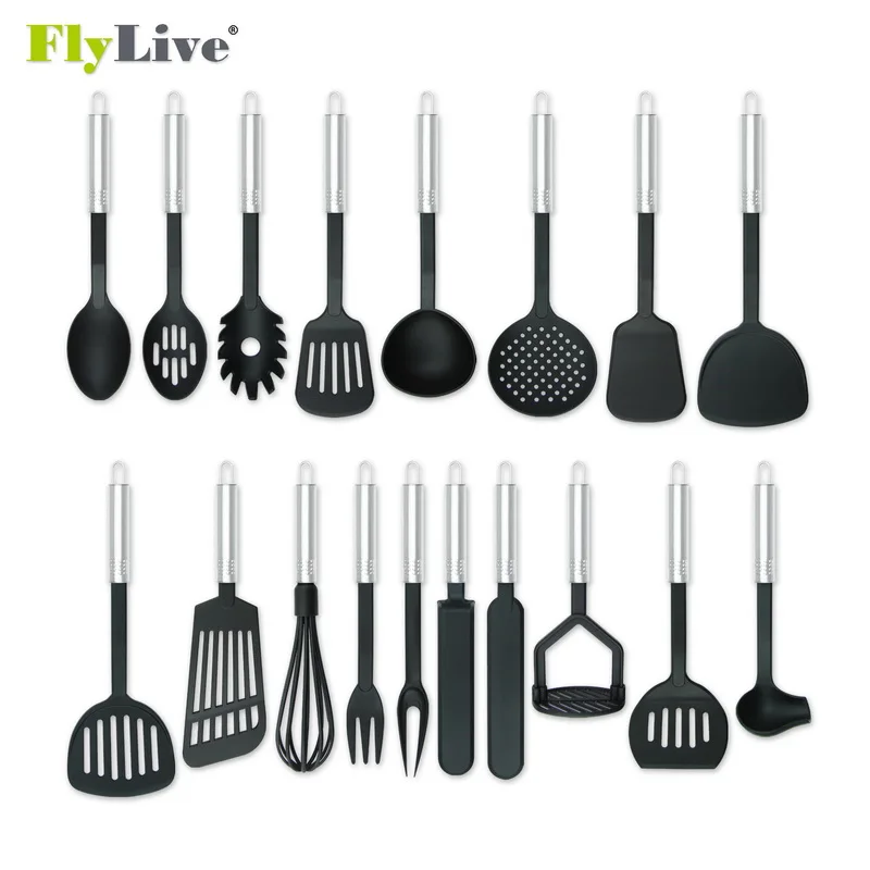 
18-Piece Premium Cooking Utensils Stainless Steel And Nylon Kitchen Set New 