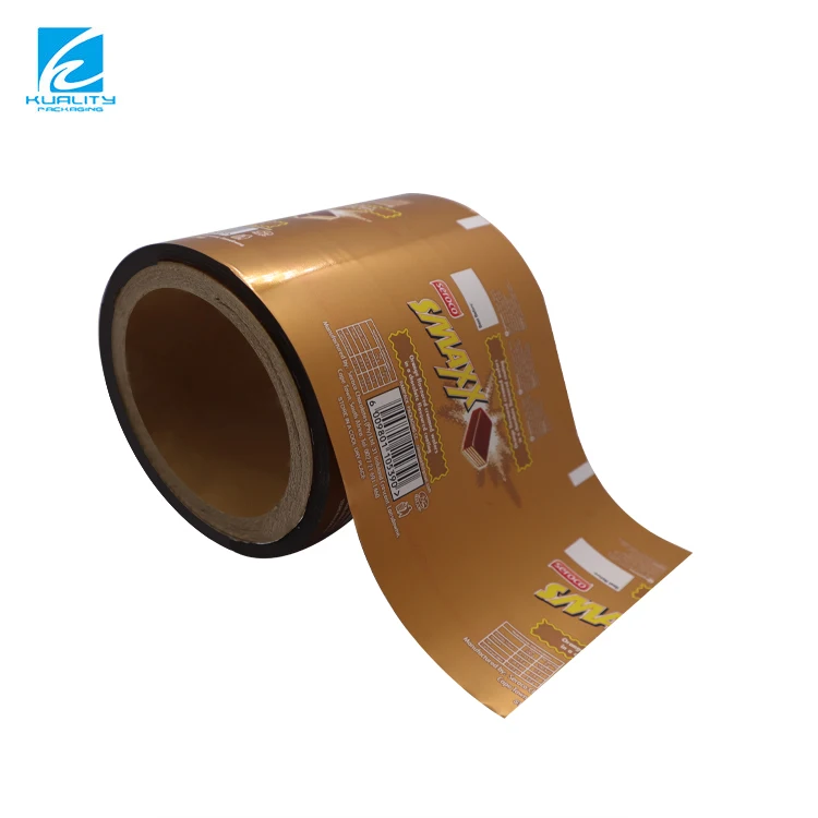 Custom Printed Food Packaging Chocolate Bar Wrap Cold Lamination Film Roll Cold Sealing BOPP Aluminum Foil Film