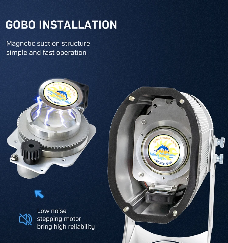 Outdoor Advertising 80 Watt Logo Projector Led Rotating Gobo Christmas Projector Lights