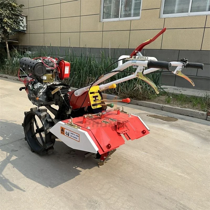 China Agricultural Machine 12HP Mini Power Diesel Tiller Cultivators Engine Tillage ditching Garden Straight Rotary Tiller