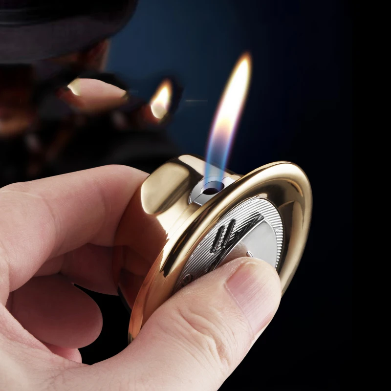 gentleman hat lighter adjustable gas open flame custom lighter logo