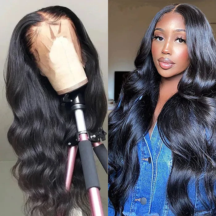 Cheap Body Wave Human Hair Wigs Brazilian Virgin Hair 13X4 Full HD Lace Frontal Wig Body Wave Lace Front Wigs For Black Women