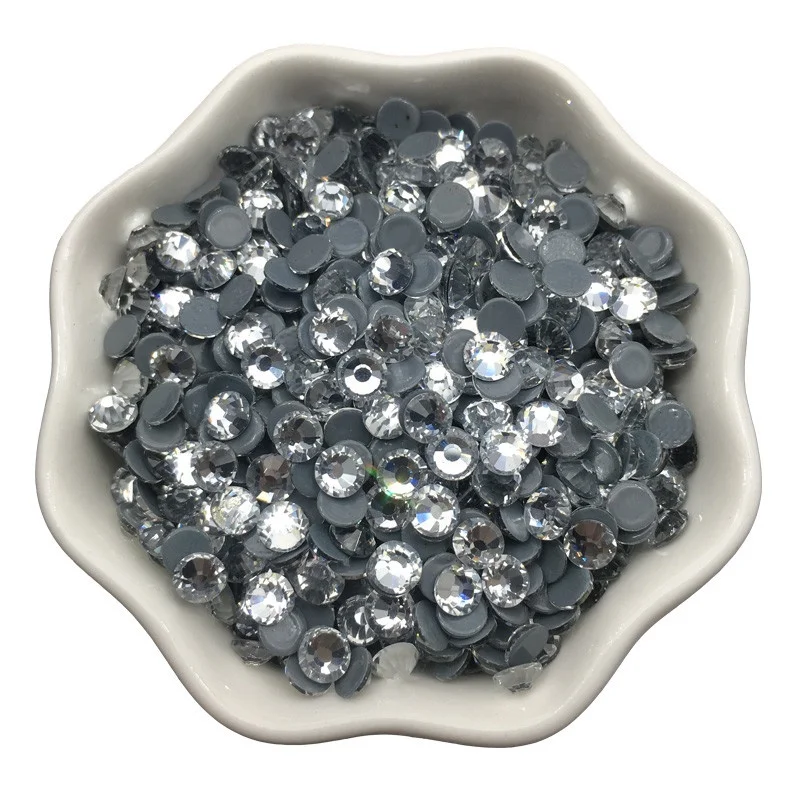 
Popular strass Quality 5 A Glass white clear bag bling hot fix crystal rhinestones for bag 