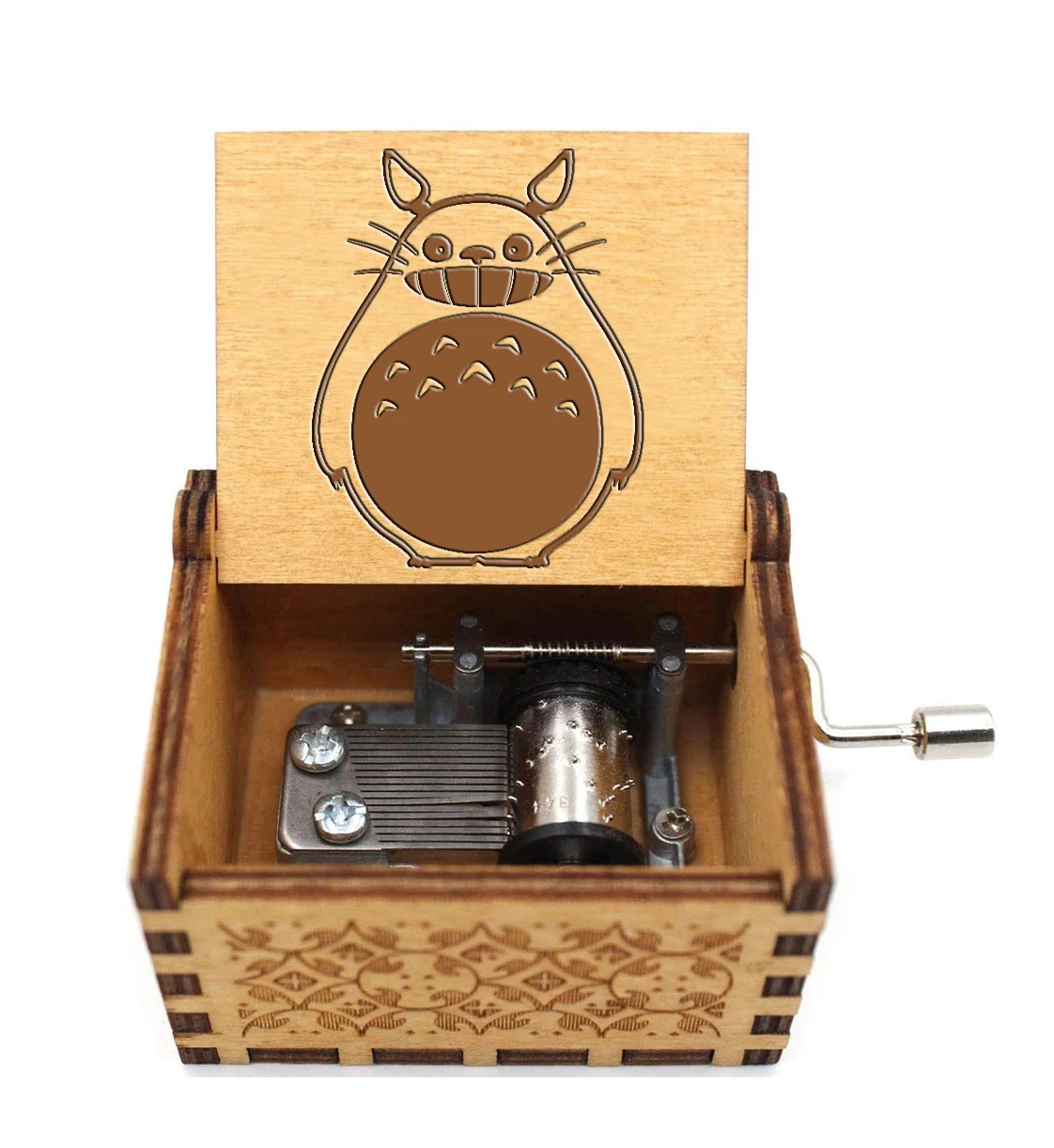 14 Designs Creative Craft My Neighbor Totoro Gift Box with Music Anime Miyazaki Hayao Hand Crank Music Box Movement for Girls
