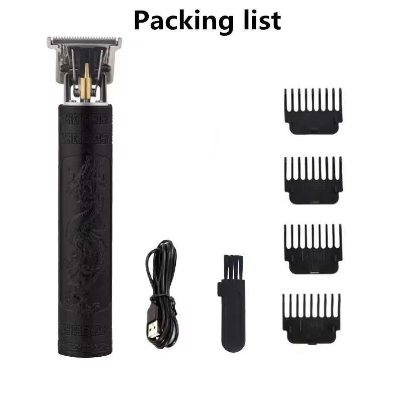 Portable Wireless Hair Cutting Machine Cordless Rechargeable Edgers Clippers Electric Beard Trimmer Zero Gapped T-Blade Trimmer