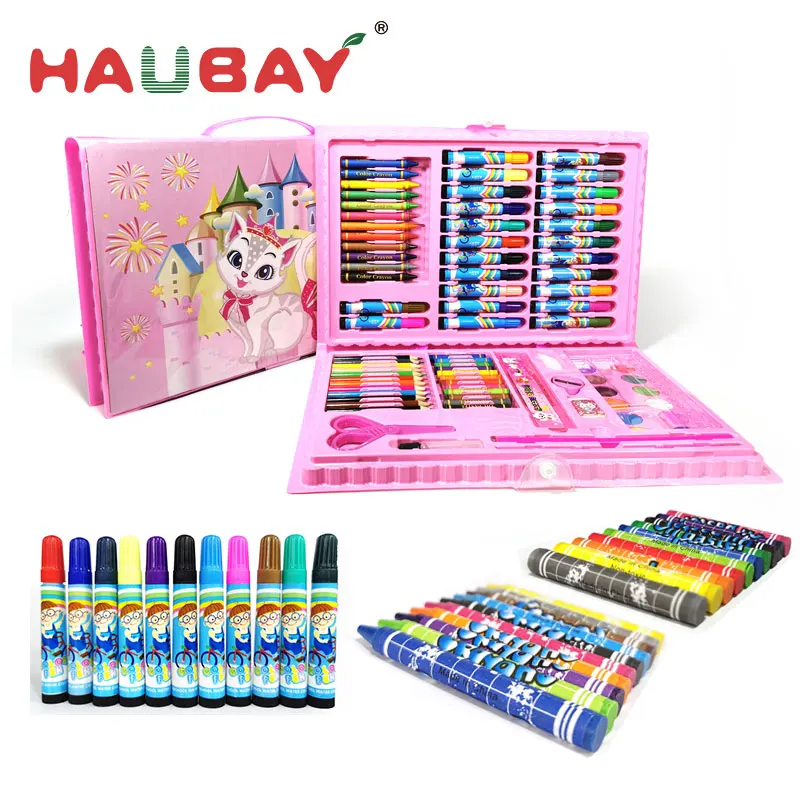 2020 бесплатный образец акварель детская краска для рисования набор, Оптовая торговля дисплей 208 Художественный набор