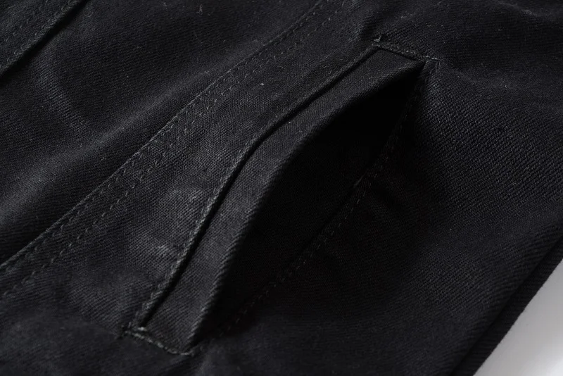 
New France Style #416 Mens Embroidery Red Tiger Moto Biker Blac men denim jacket coat <span style=