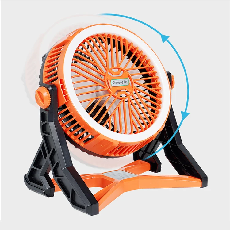High Quality Lithium Battery 10 Inch Rechargeable Solar Powered Electric Fan With Solar Panel
