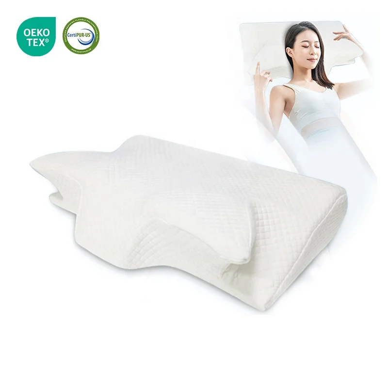 Custom Butterfly Memory Foam Ergonomic Cervical Pillow For Neck And Shoulder Pain Memory Cotton Odorless Orthopedic Pillow