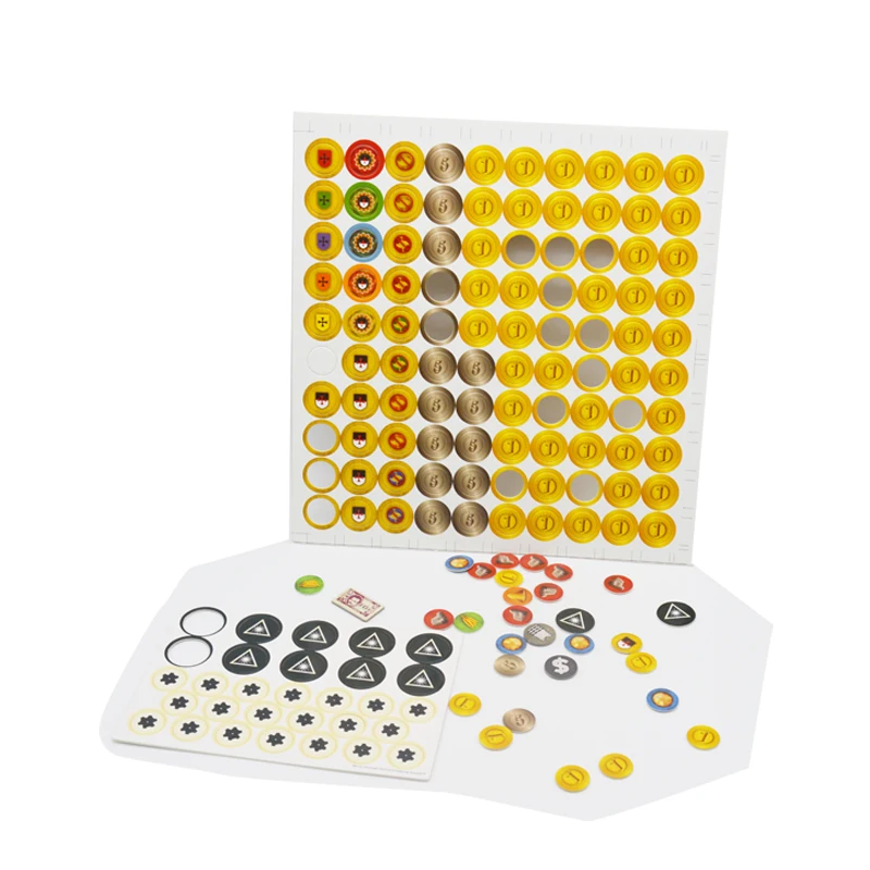 Custom Paper Material Cardboard Tokens For Board Game