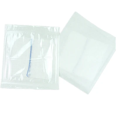 Factory wholesale plain bleached gauze pad  4x4 sterile gauze sponge