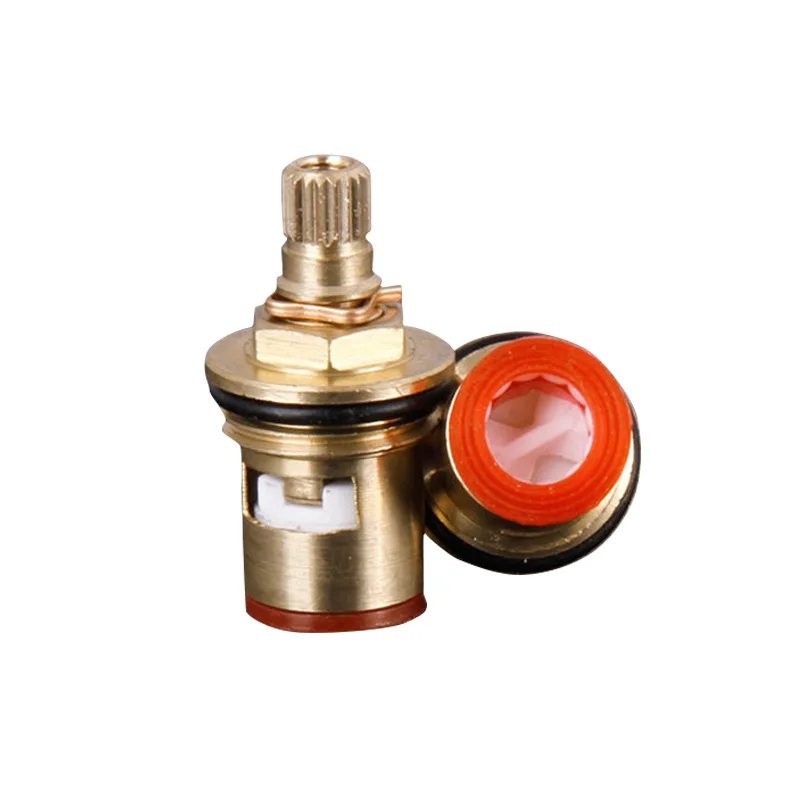 Brass material spindle of angle valve, faucet, ceramic core