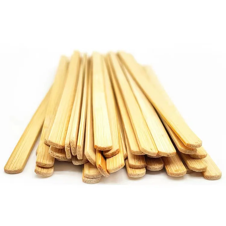 Round End 105 mm Bamboo Coffee Stirrers Paper Packs Maker Wholesale Customized Logo Coffee Stirrers High Quality