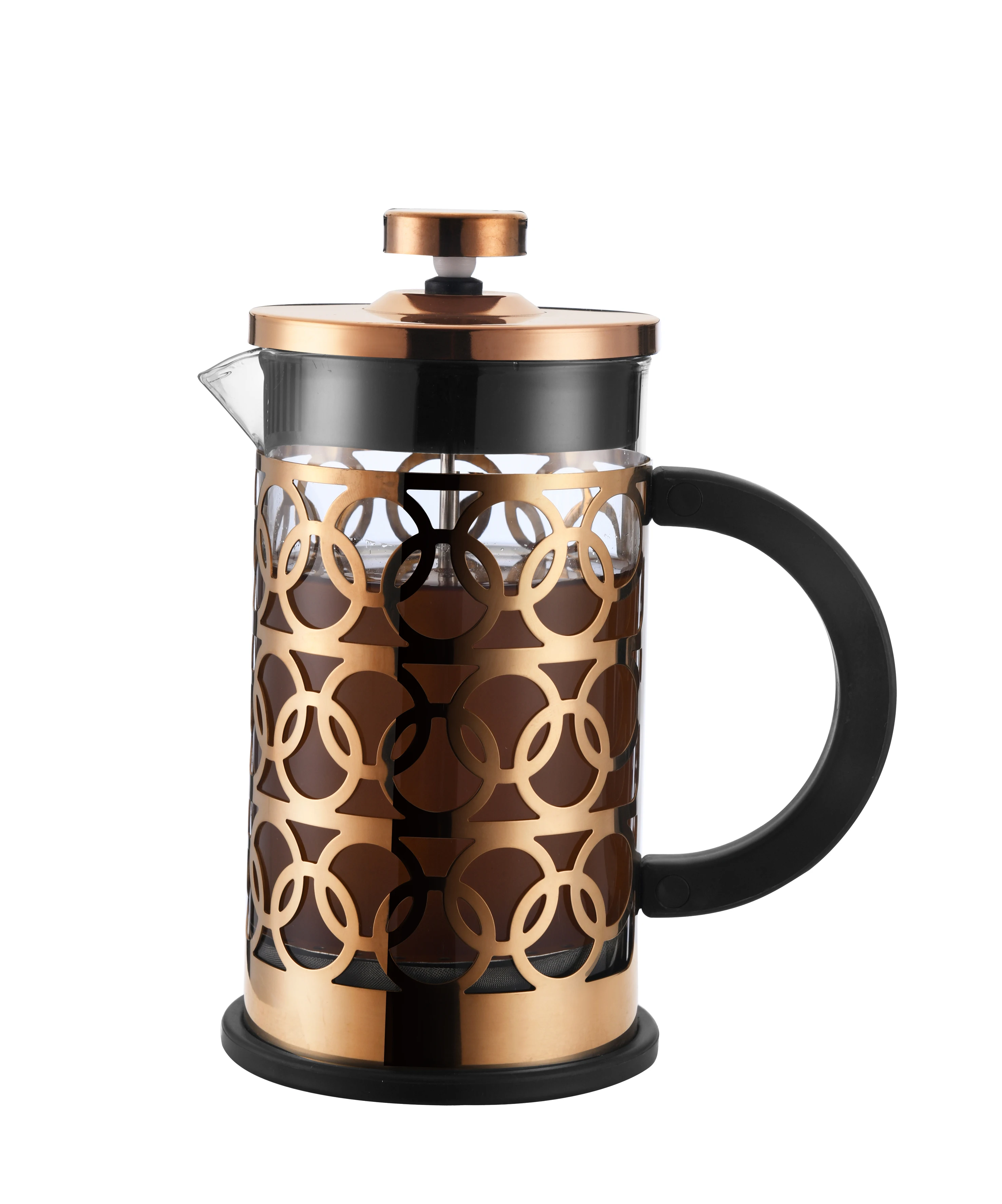 High-Quanlity Stainless Steel French Press 350ml Rose Gold Coffee Make