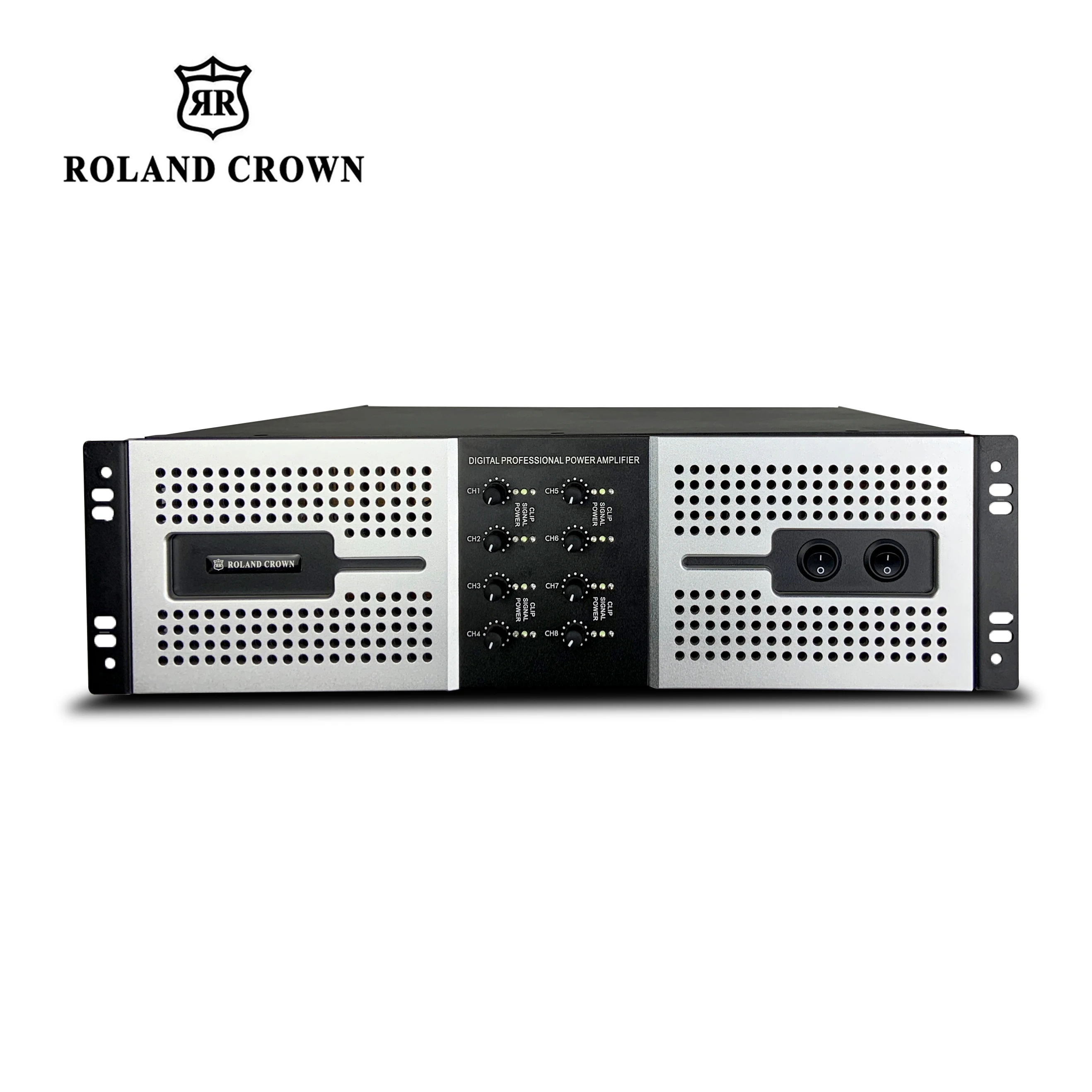 New technology 3U high power 8* 2000w professional outdoor speaker system stage performance bar professional power amplifier