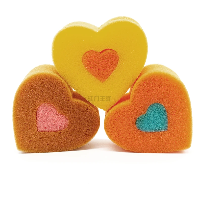 New trending product Professional factory heart shape sponge  bath/kitchen/household items